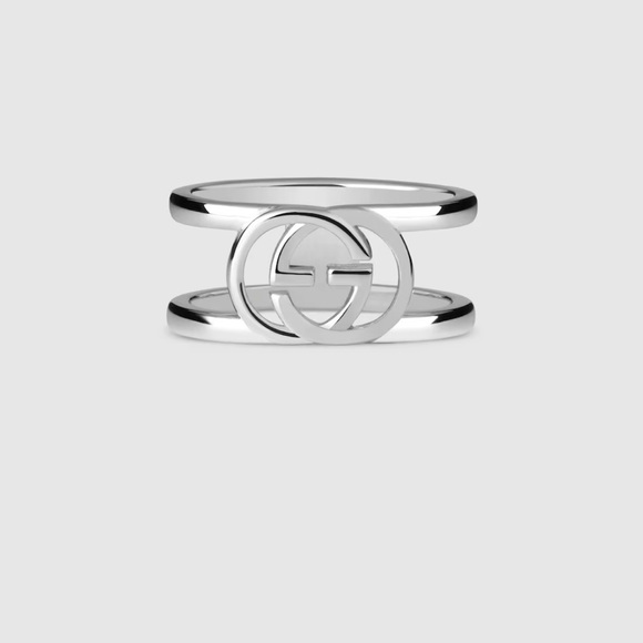 GUCCI INTERLOCKING WIDE OPEN BAND - Picture 3 of 7
